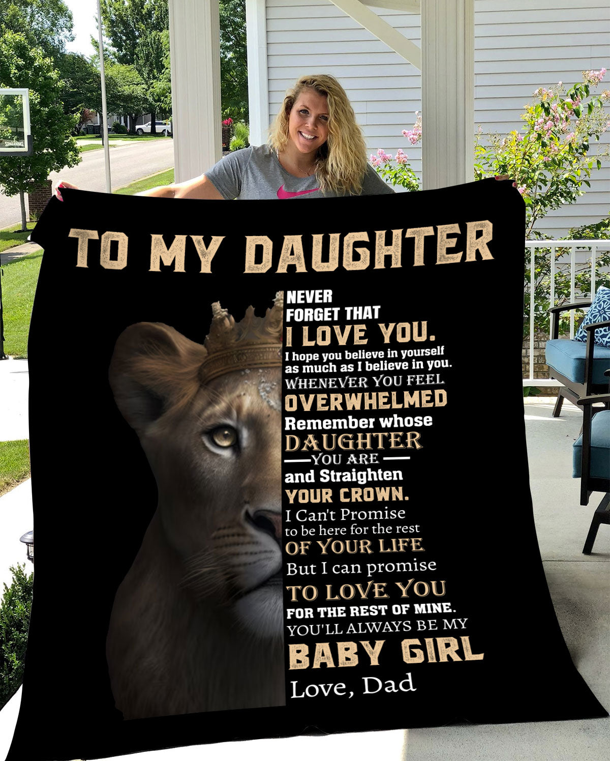 To My Daughter – Never Forget I Love You Blanket – States Amazing Gifts